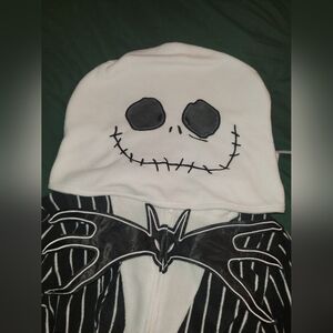 Jack Skellington Onesie Zip Up Hooded ADULT SIZE Small 4/6